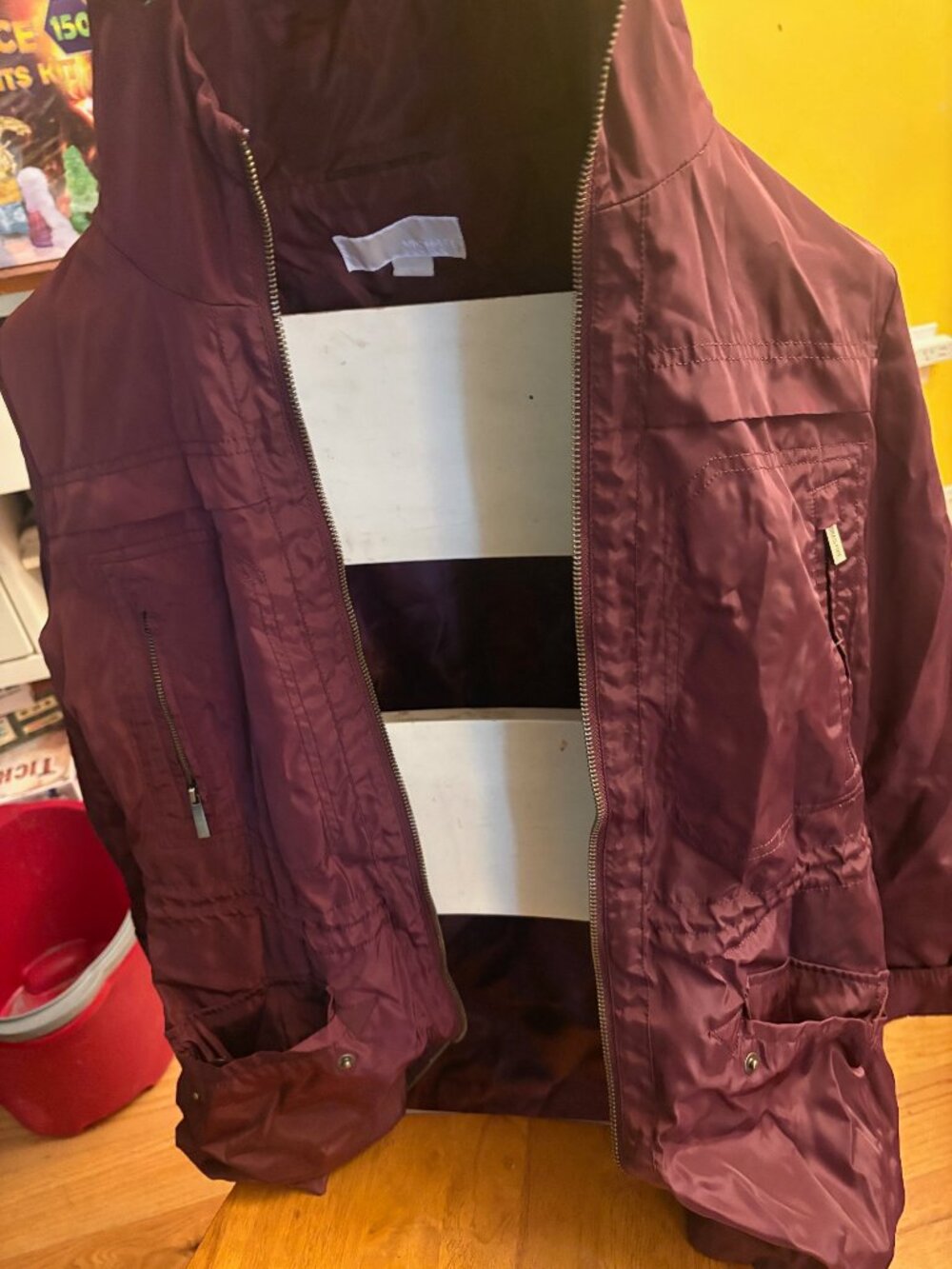 Maroon Michael Kors windbreaker - M